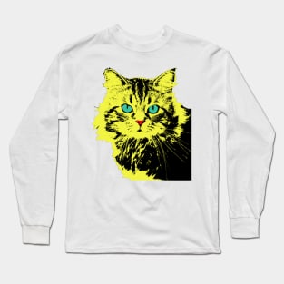 Cat yellow Long Sleeve T-Shirt